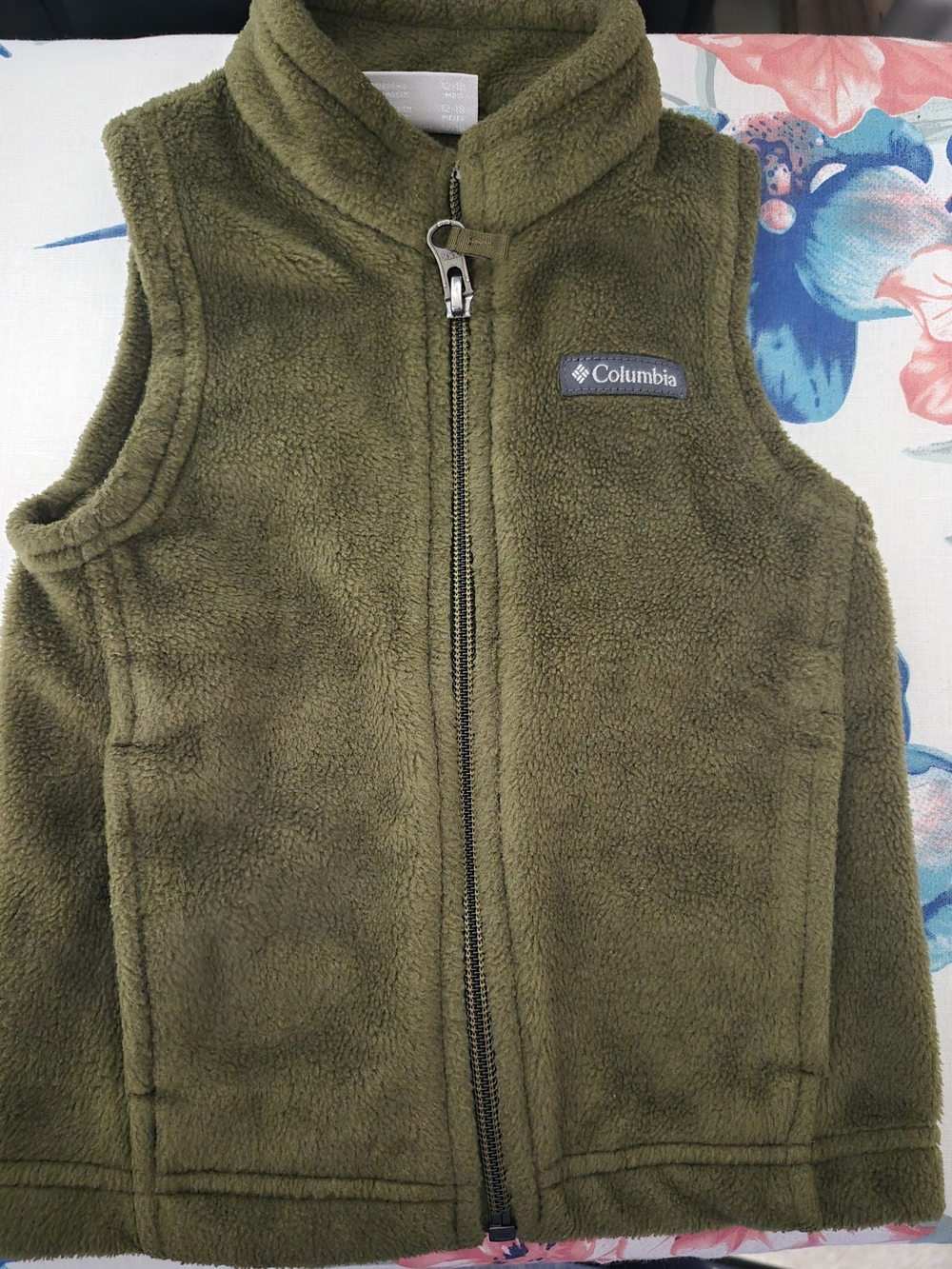 Columbia Infant Steens Mountain Fleece Vest Olive Green 12-18 Months